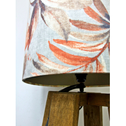 Lampa podłogowa trapez drewno egzotyczne 105cm